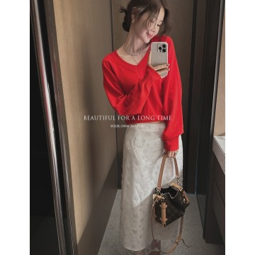 partysu - [Rumi cashmere V-neck knit ]♡韓國女裝上衣